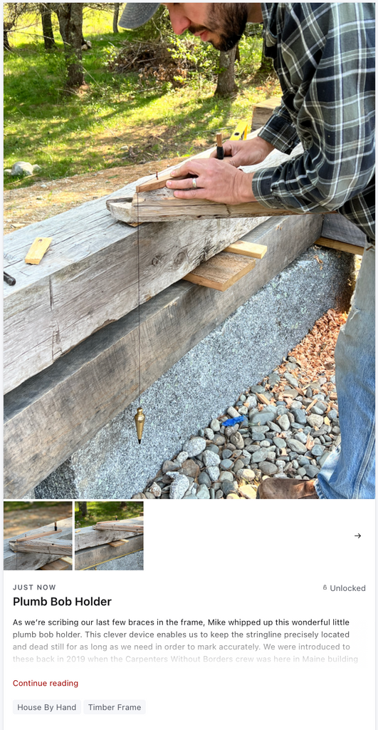 Plumb Bob Holder Mortise & Tenon Magazine