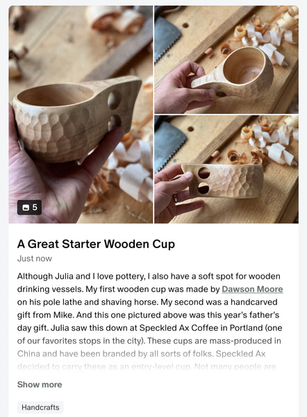 A Great Starter Wooden Cup