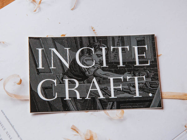 “Incite Craft” Sticker Back in Stock