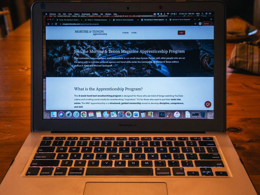 The Apprenticeship Program, Term One Awesome. Mortise & Tenon Magazine