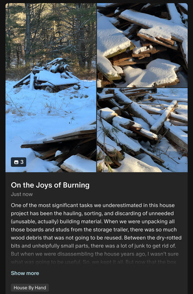 On the Joys of Burning