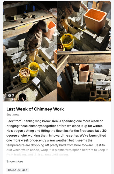 Last Week of Chimney Work