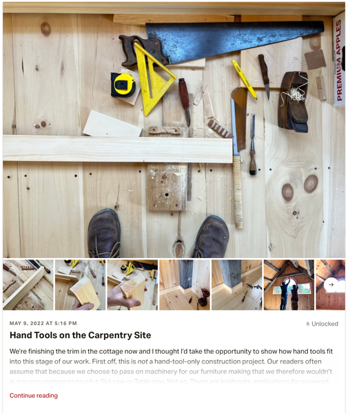 Hand Tools on the Carpentry Site