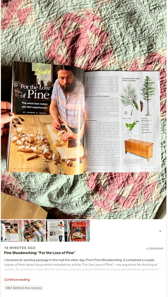 Fine Woodworking: “For the Love of Pine”