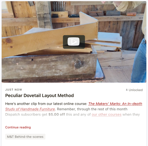 Peculiar Dovetail Layout Method