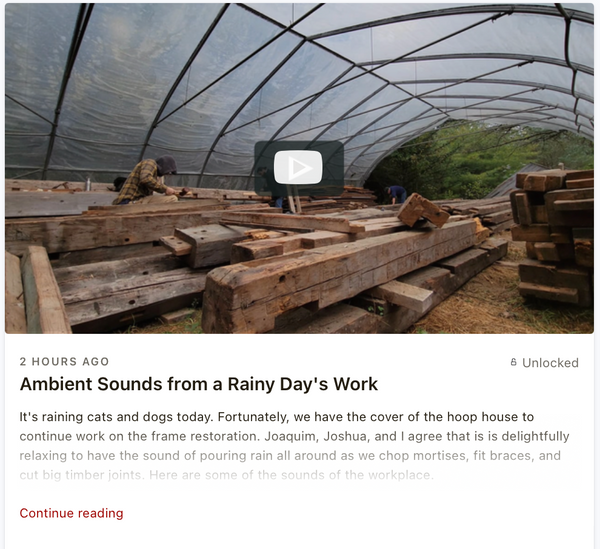 Ambient Sounds from a Rainy Day's Work