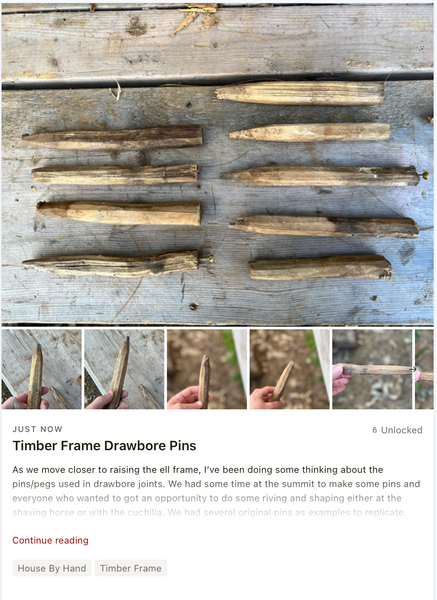 Timber Frame Drawbore Pins
