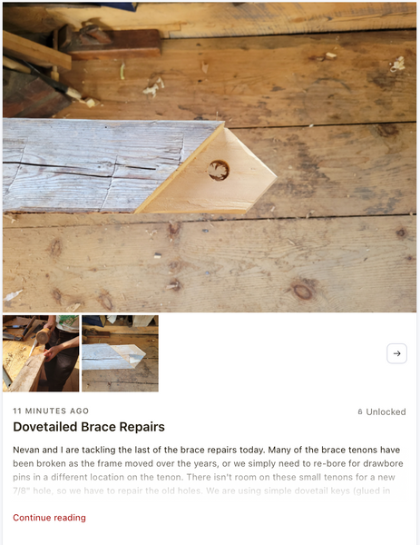 Dovetailed Brace Repairs