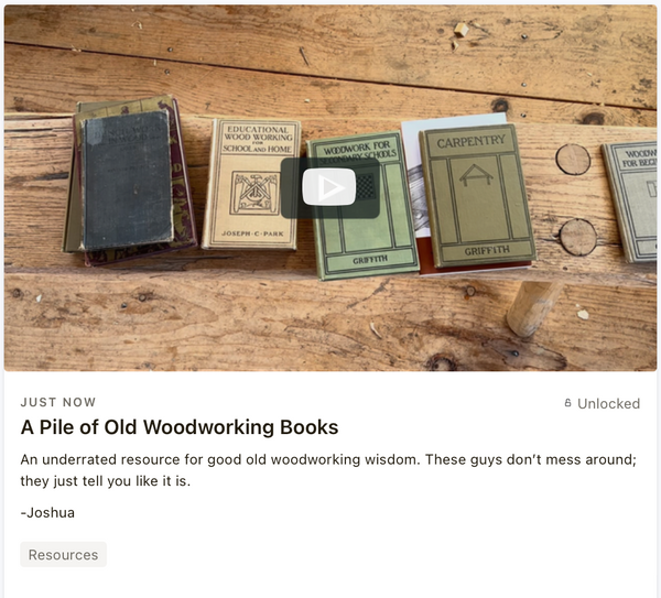 A Pile of Old Woodworking Books