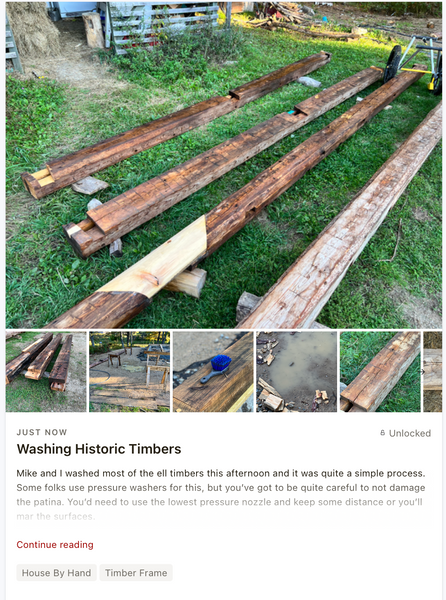 Washing Historic Timbers