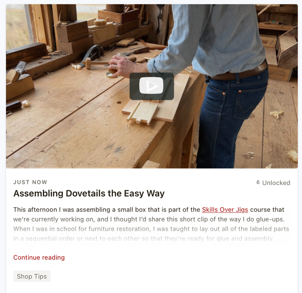 Assembling Dovetails the Easy Way