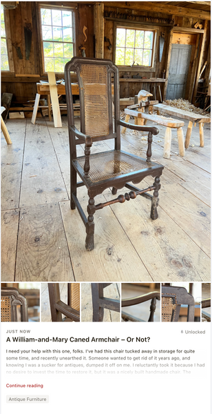 A William-and-Mary Caned Armchair – Or Not?