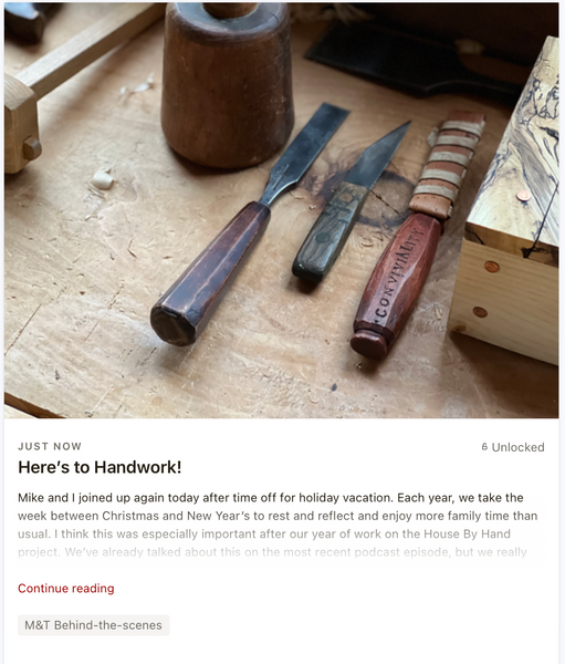 Here's to Handwork!