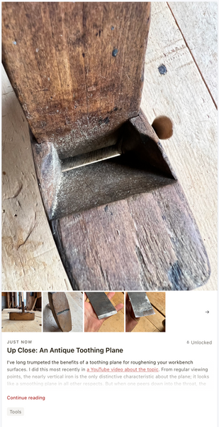 Up Close: An Antique Toothing Plane