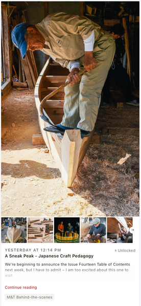 A Sneak Peak - Japanese Craft Pedagogy