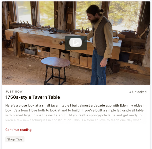 1750s-style Tavern Table