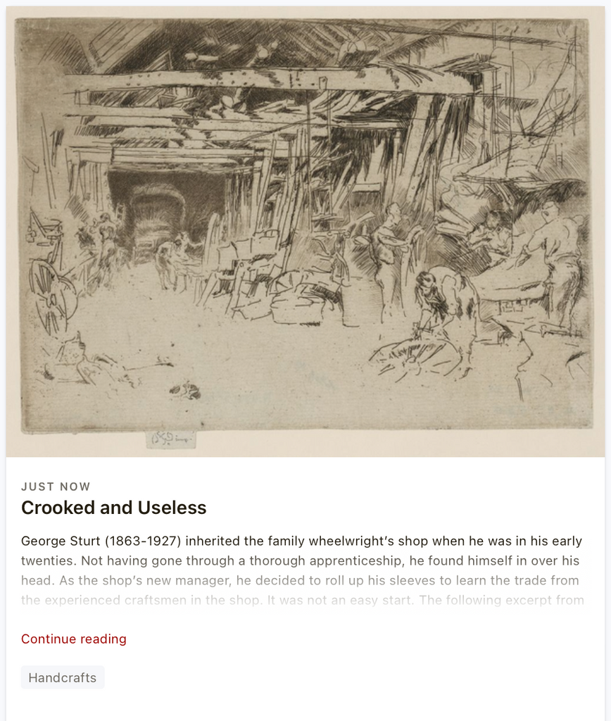Crooked and Useless – Mortise & Tenon Magazine