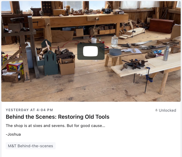 Behind the Scenes: Restoring Old Tools