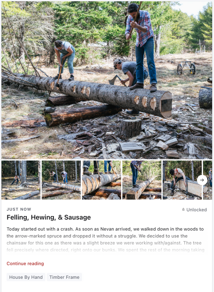 Felling, Hewing, & Sausage