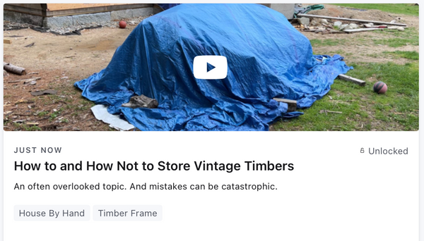 How to and How Not to Store Vintage Timbers