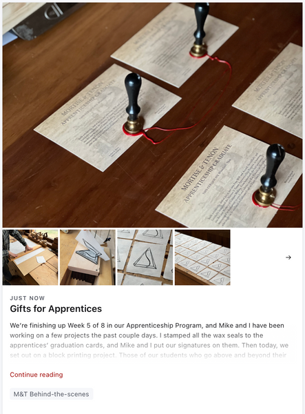 Gifts for Apprentices