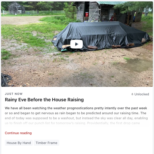 Rainy Eve Before the House Raising