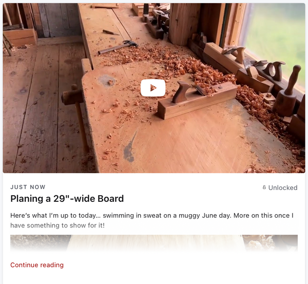 Planing a 29"-wide Board