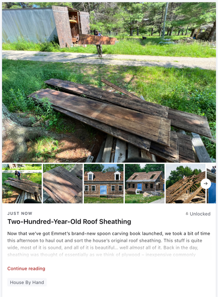 Two-Hundred-Year-Old Roof Sheathing