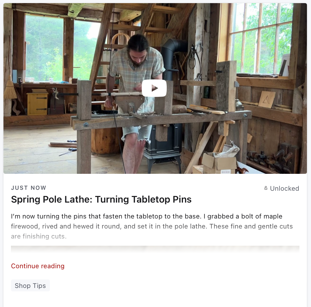 Turning Table Pin Spring Pole Lathe: Turning Tabletop Pins – Mortise & Tenon Magazine