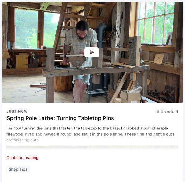 Spring Pole Lathe: Turning Tabletop Pins