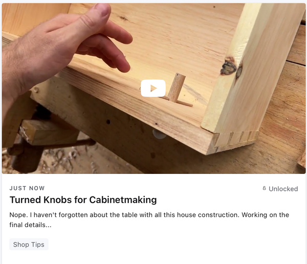 Turned Knobs for Cabinetmaking