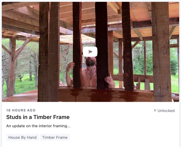 Studs in a Timber Frame