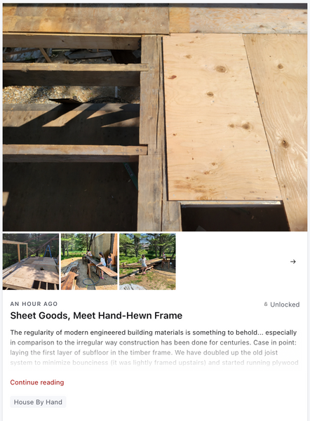 Sheet Goods, Meet Hand-Hewn Frame