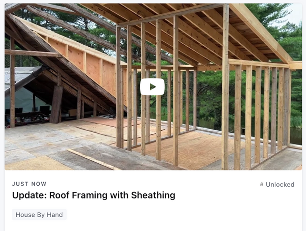 Update: Roof Framing with Sheathing