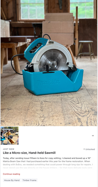Like a Micro-size, Hand-held Sawmill