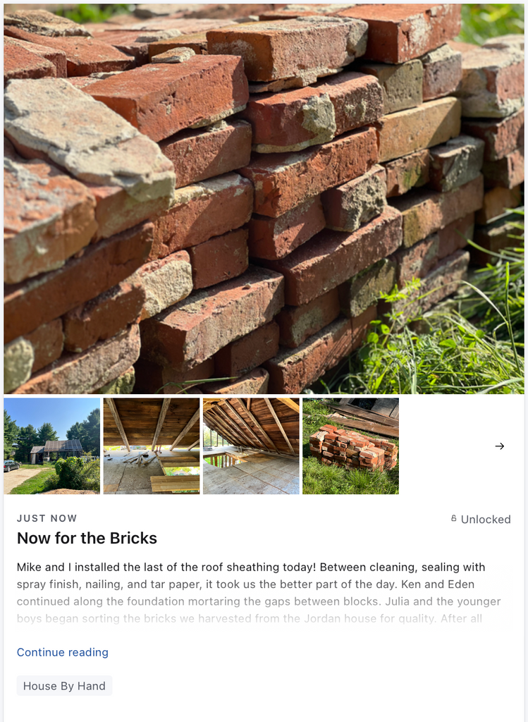Now for the Bricks Mortise & Tenon Magazine